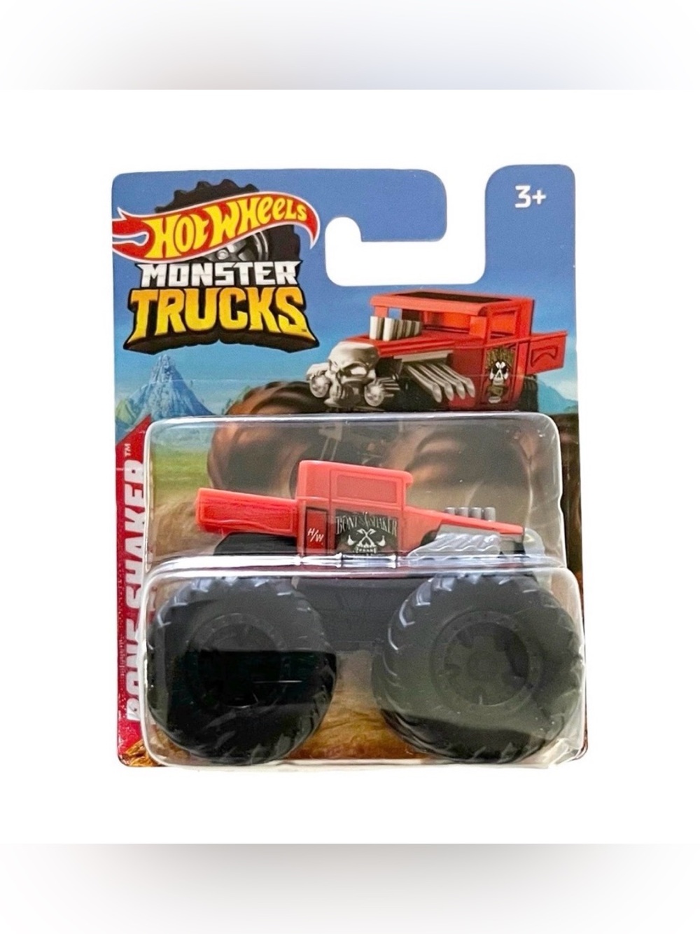 Hot Wheels Monster Trucks Bone Shaker Toy Red New